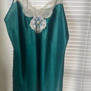 Elegant Emerald Green Satin Camisole